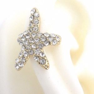 Starfish Ear Cuff Earring Gold or Silver